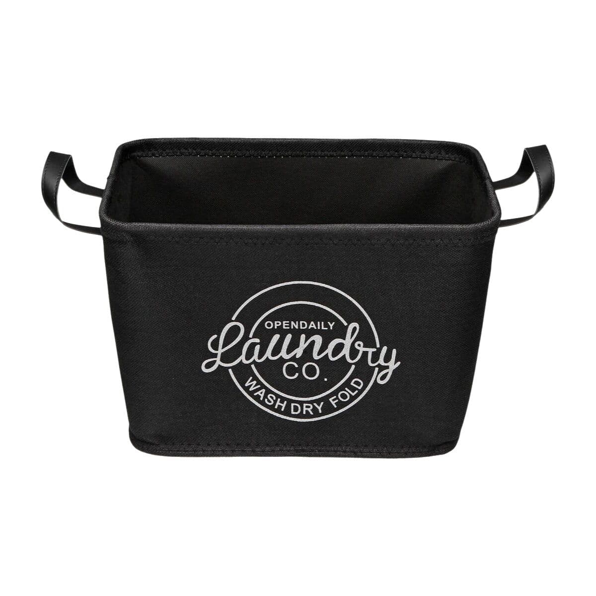 Laundry basket Versa Black Polyester PVC Metal EVA 38 x 25 x 26 cm