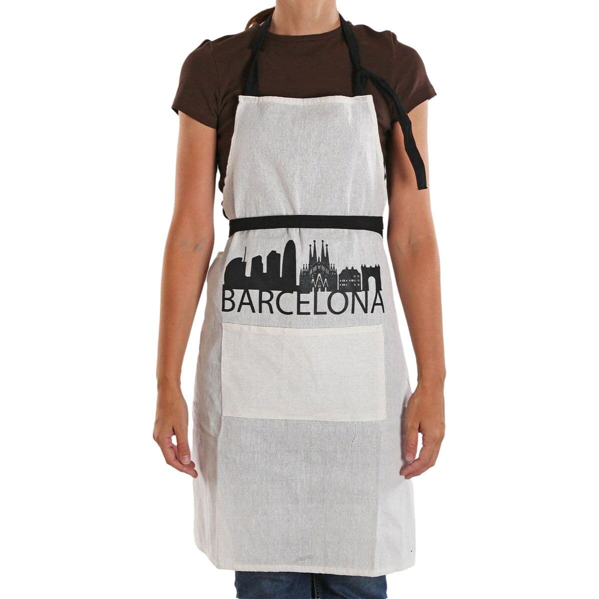 Apron Versa Barcelona Nylon Polyester Cotton 80 x 70 cm