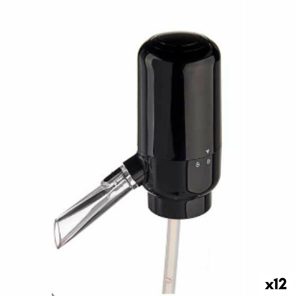Dispenser Kinvara Black Transparent Silicone Stainless steel ABS Plastic 5 x 11 x 10 cm Electric (12 Units)