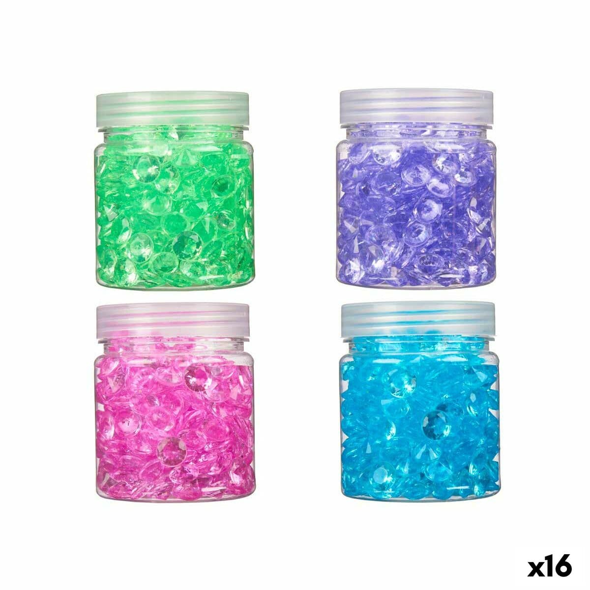 Decorative Stones Gift Decor Plastic 6,5 x 8 x 6,5 cm Diamond 150 g (16 Units)