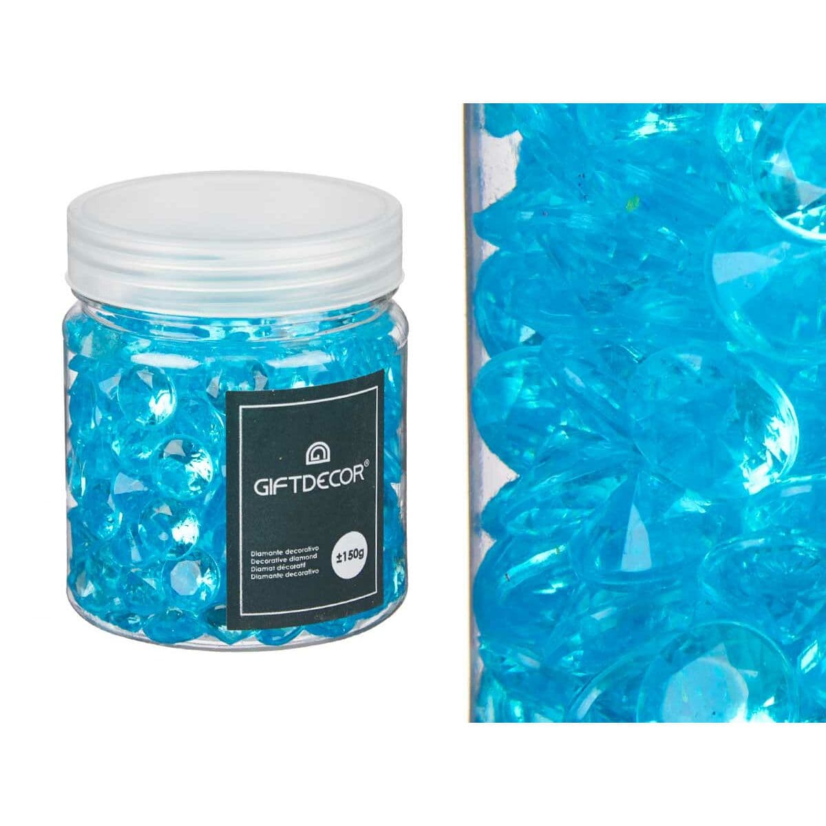 Decorative Stones Gift Decor Plastic 6,5 x 8 x 6,5 cm Diamond 150 g (16 Units)