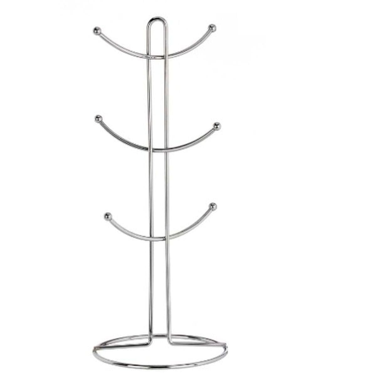 Cup hanger Kinvara Silver Metal 16 x 39 x 16 cm (6 Units)