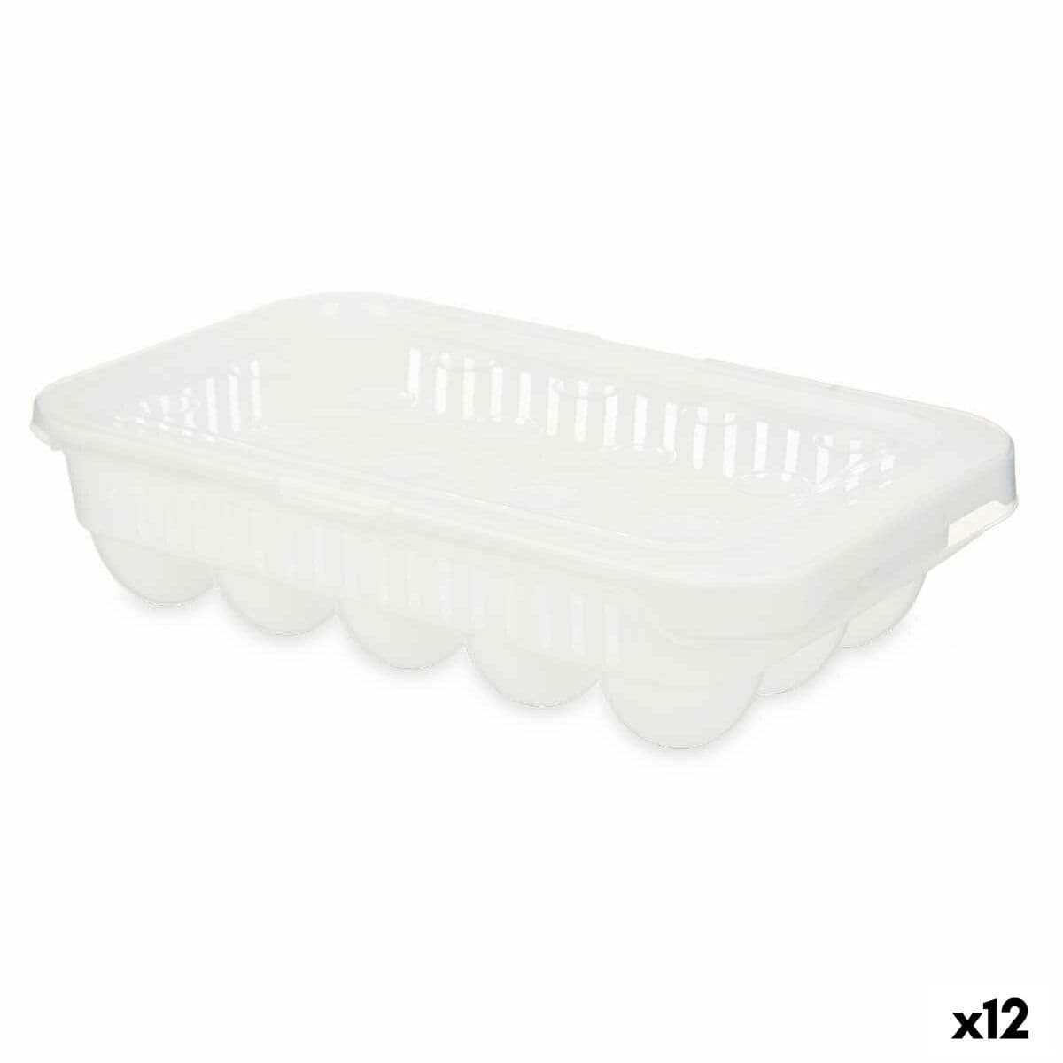 Egg cup Kinvara White Transparent Plastic 17,5 x 7 x 28,5 cm (12 Units)