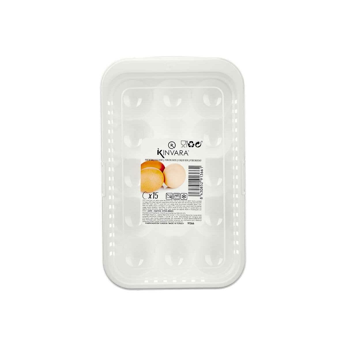 Egg cup Kinvara White Transparent Plastic 17,5 x 7 x 28,5 cm (12 Units)