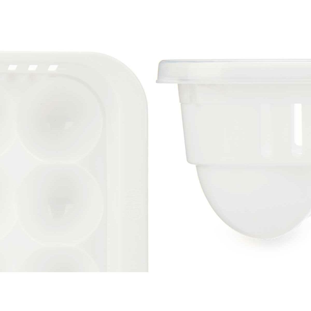 Egg cup Kinvara White Transparent Plastic 17,5 x 7 x 28,5 cm (12 Units)