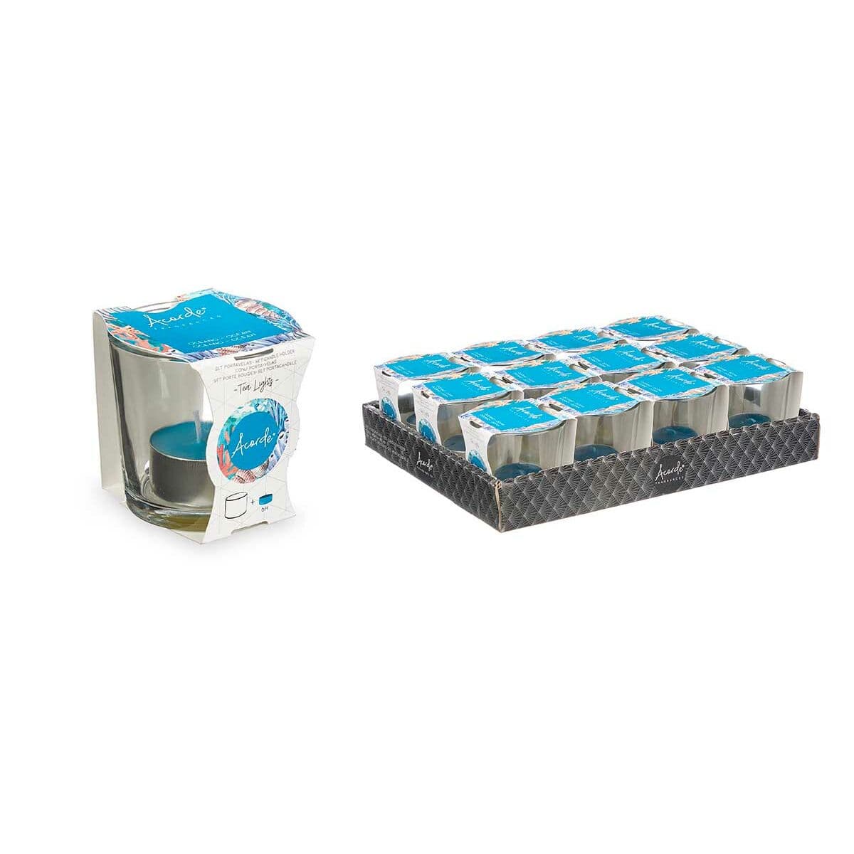 Scented Candle Acorde Ocean Glass (12 Units)