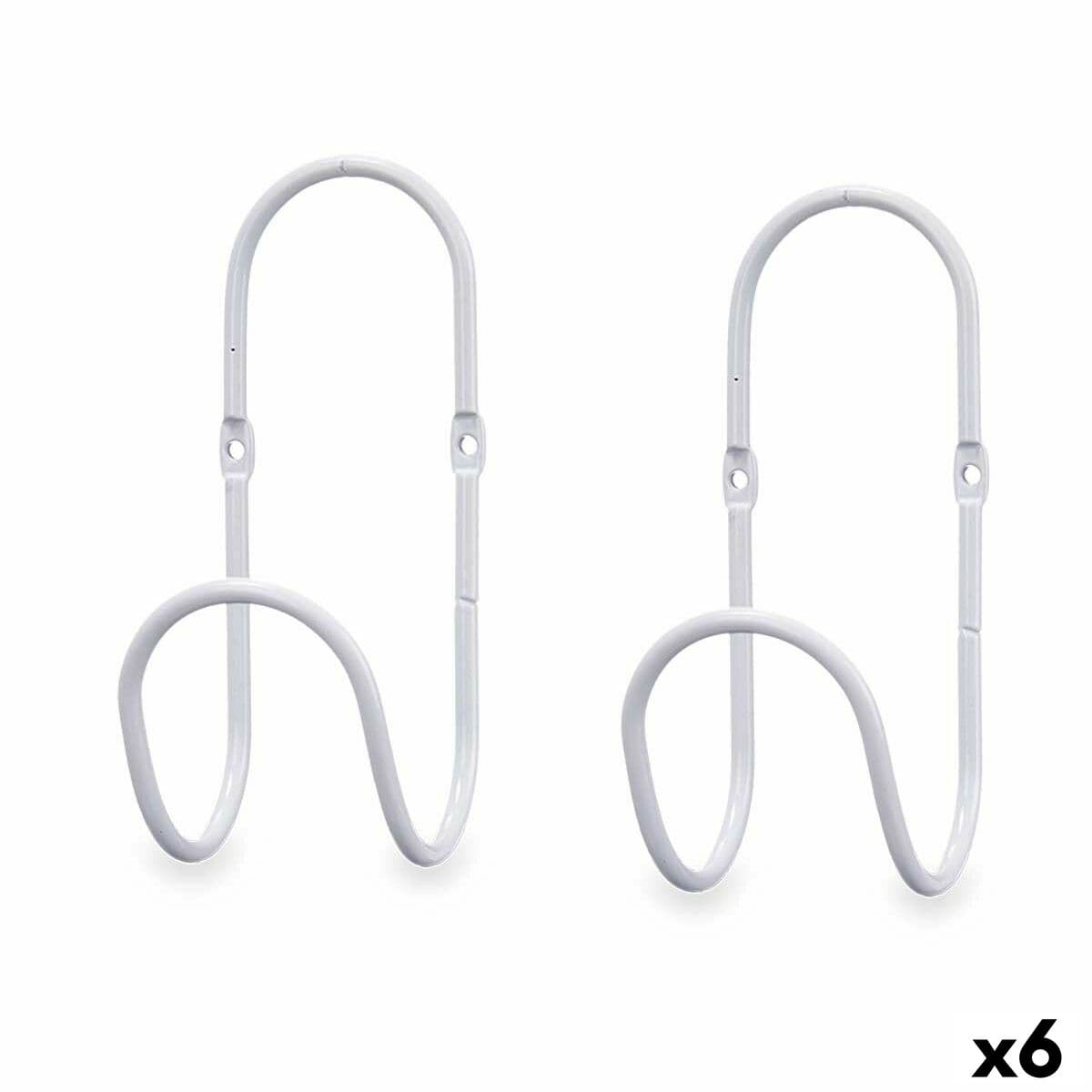 Hangers Gift Decor White Metal Set 2 Pieces (6 Units)