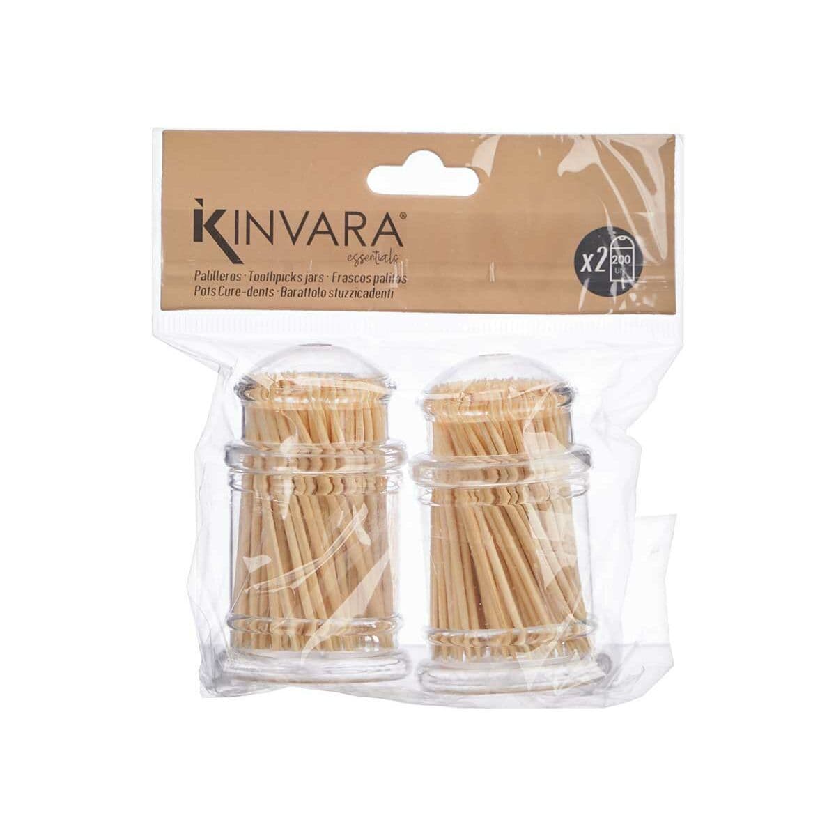 Toothpick holder Kinvara Transparent 2 Pieces