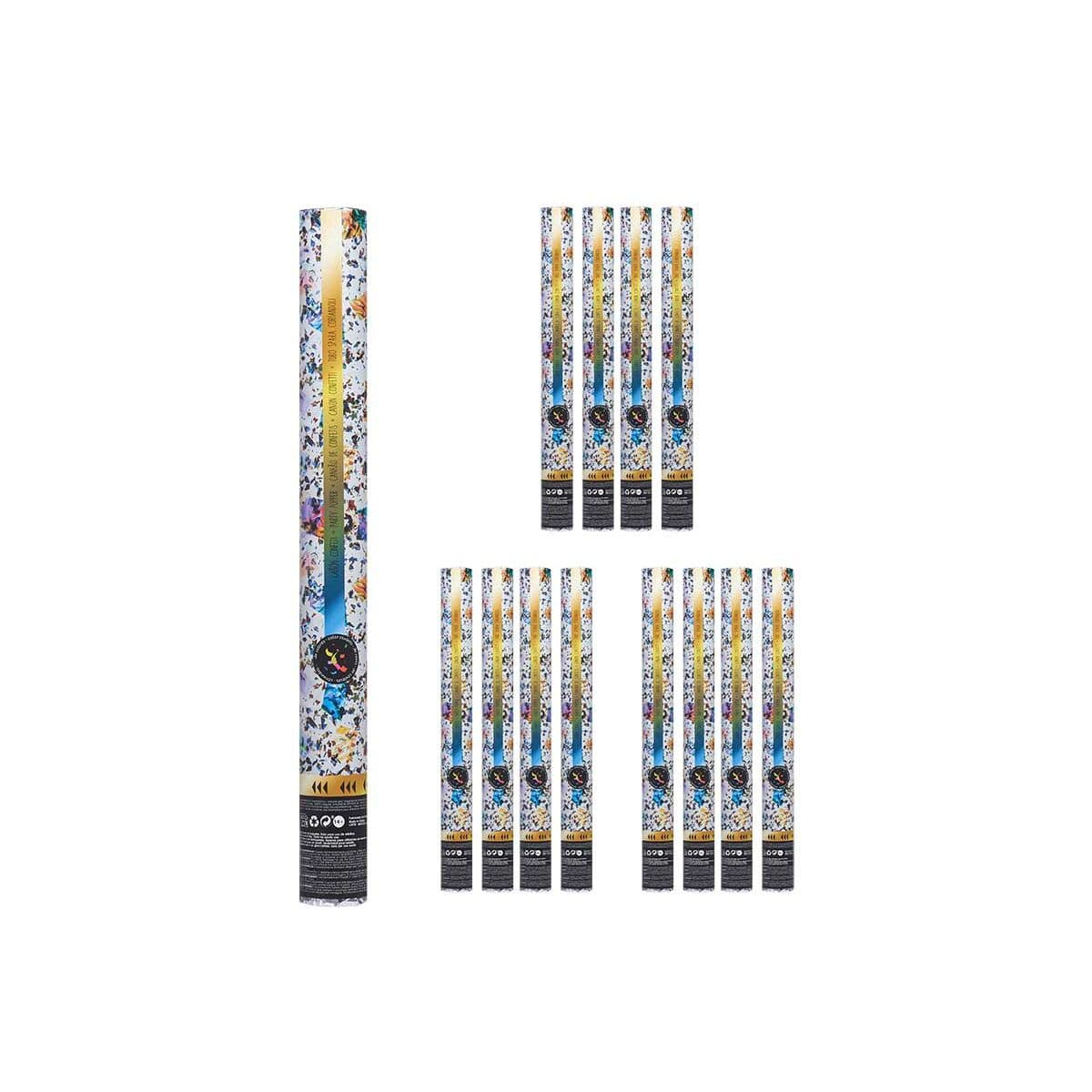 Confetti cannon Multicolour Paper Cardboard Plastic 5 x 49 x 5 cm (12 Units)