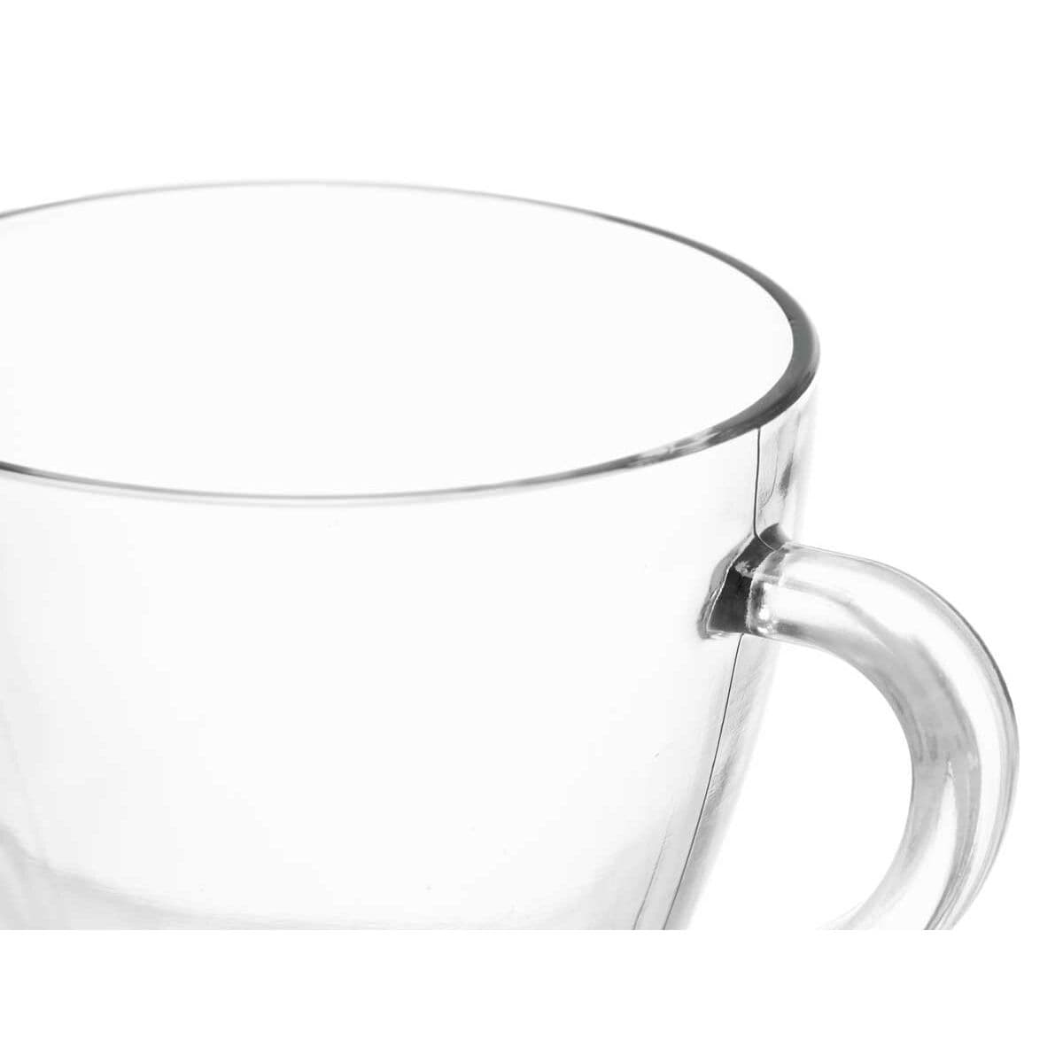 Tea and coffee cup Vivalto Transparent Glass 280 ml (6 Units)