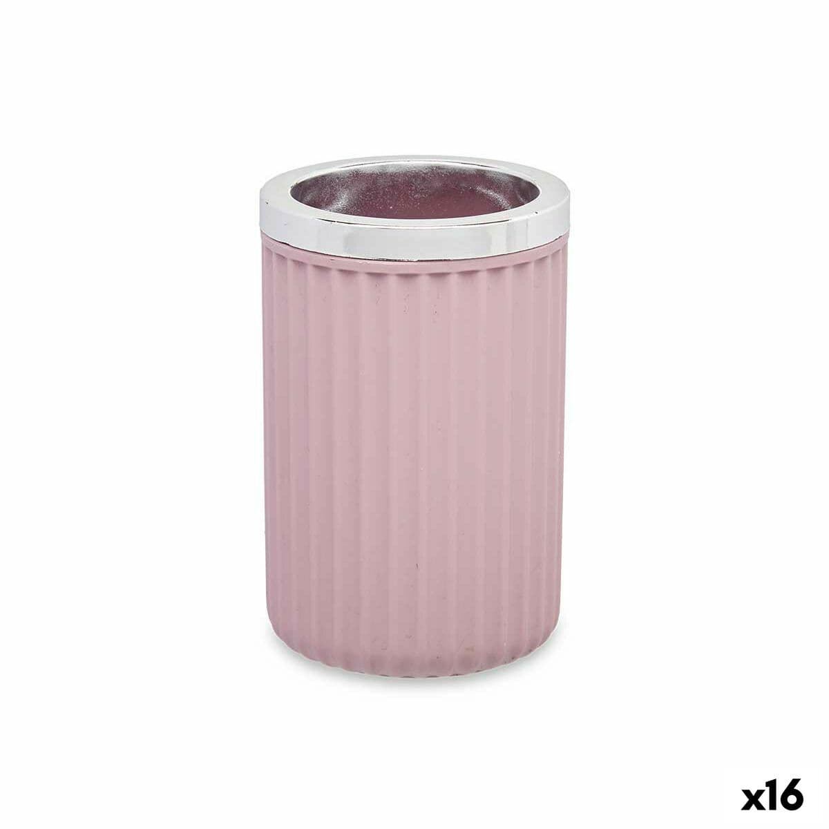 Glass Berilo Pink Plastic 7,5 x 11,5 x 7,5 cm (16 Units)