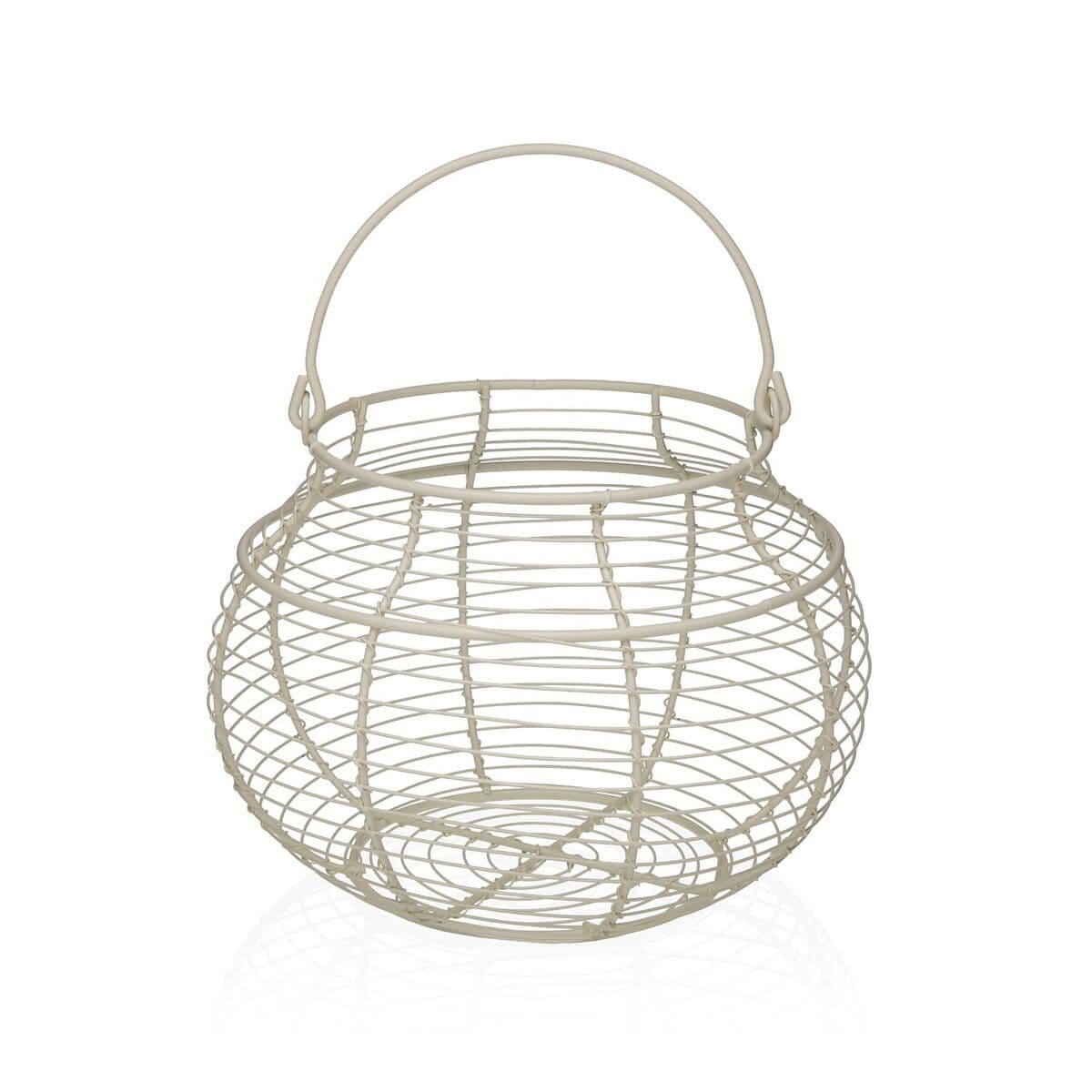 Egg cup Versa White Metal Steel 23 X 17,5 X 23 CM