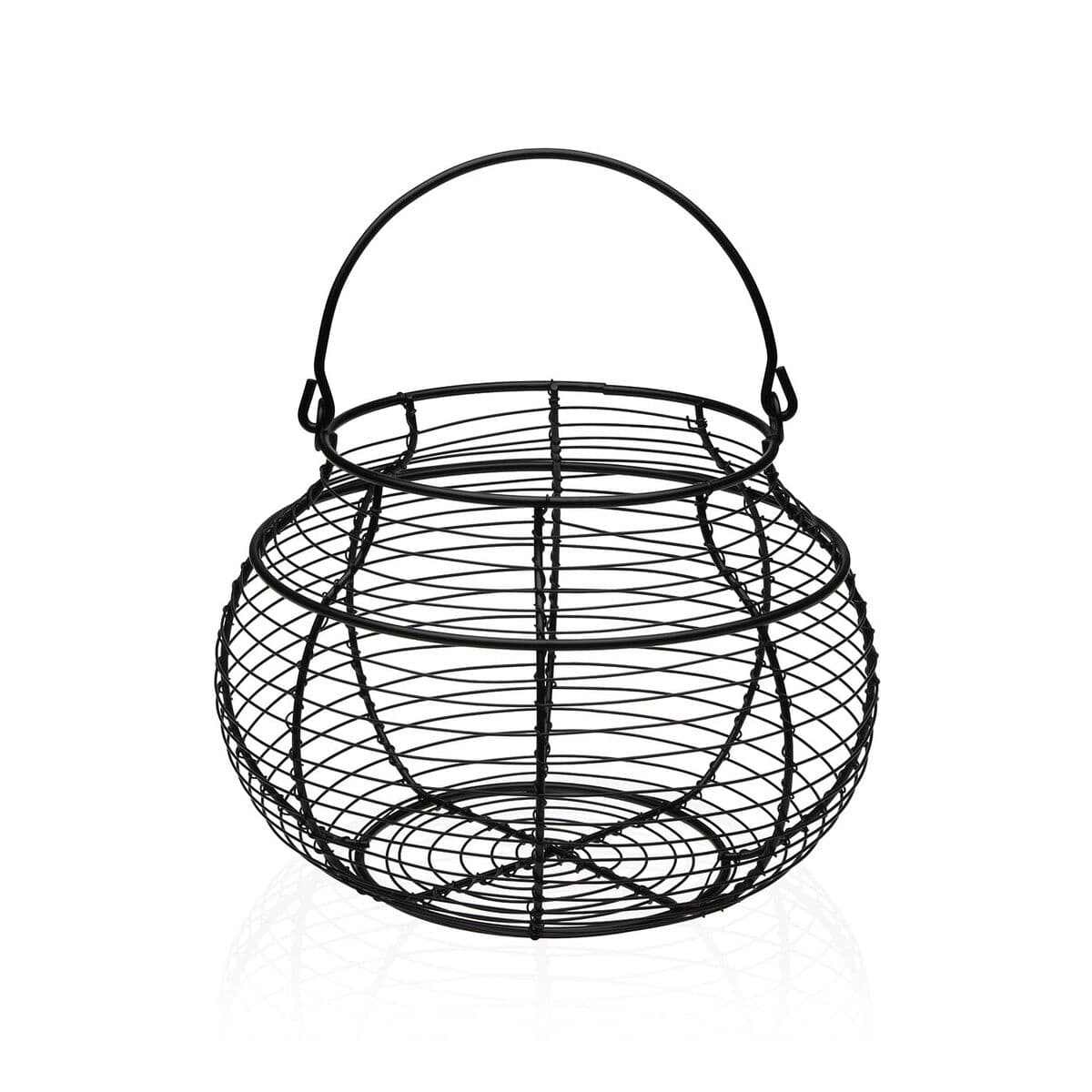 Egg cup Versa Black Metal Steel 23 X 17,5 X 23 CM
