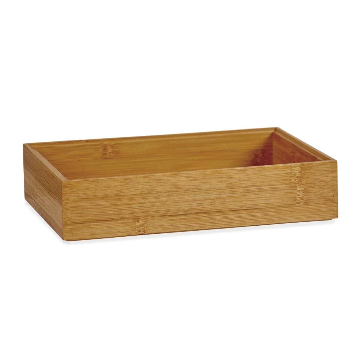 Drawer organiser Kinvara Brown Natural Bamboo 15 x 5 x 23 cm Stackable