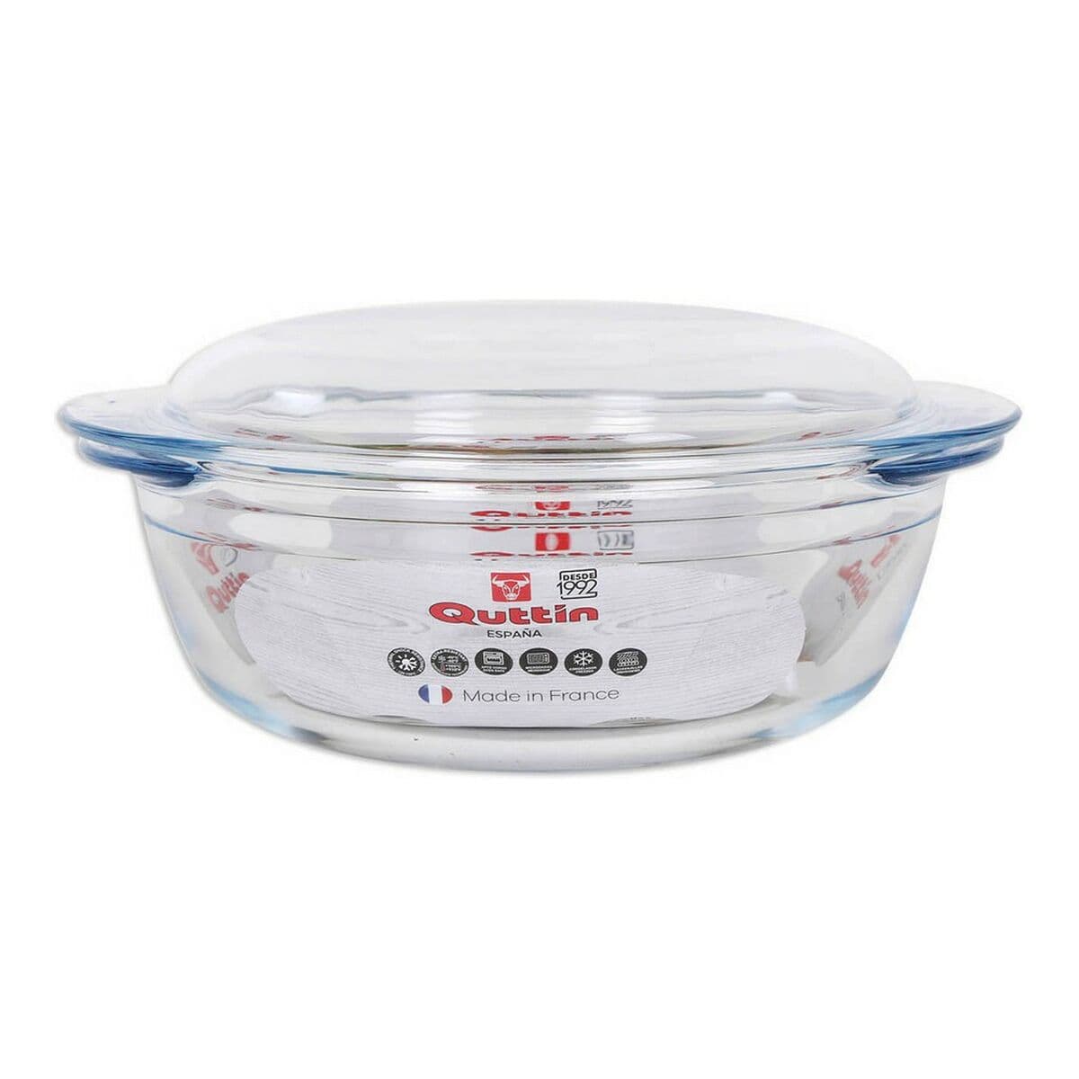 Casserole with lid Quttin 124316 Glass 30 x 40 cm