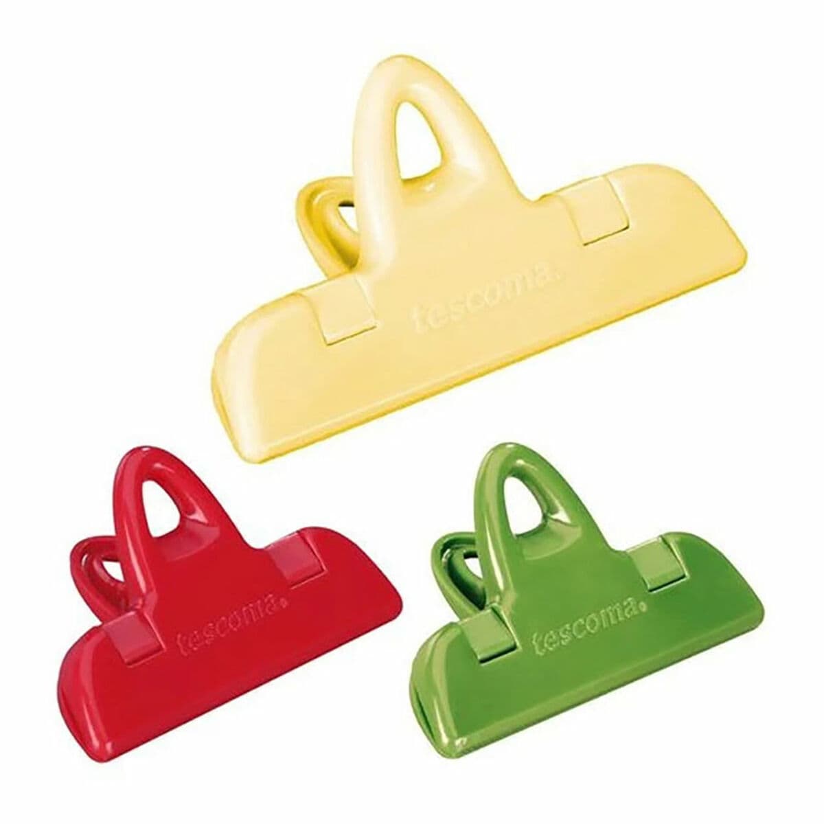 Bag Closing Clips Tescoma Presto Assorted colours Plastic (3 Units)
