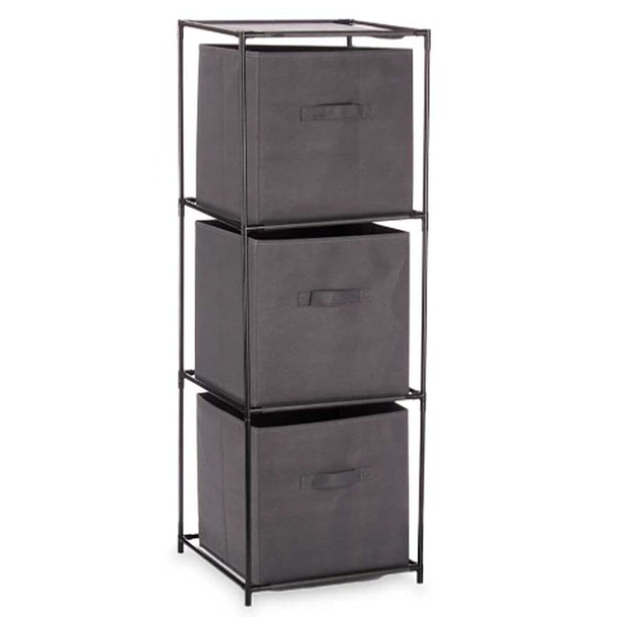 Shelves Kipit Black Grey Cloth polypropylene Iron Plastic 35 x 35 x 102 cm