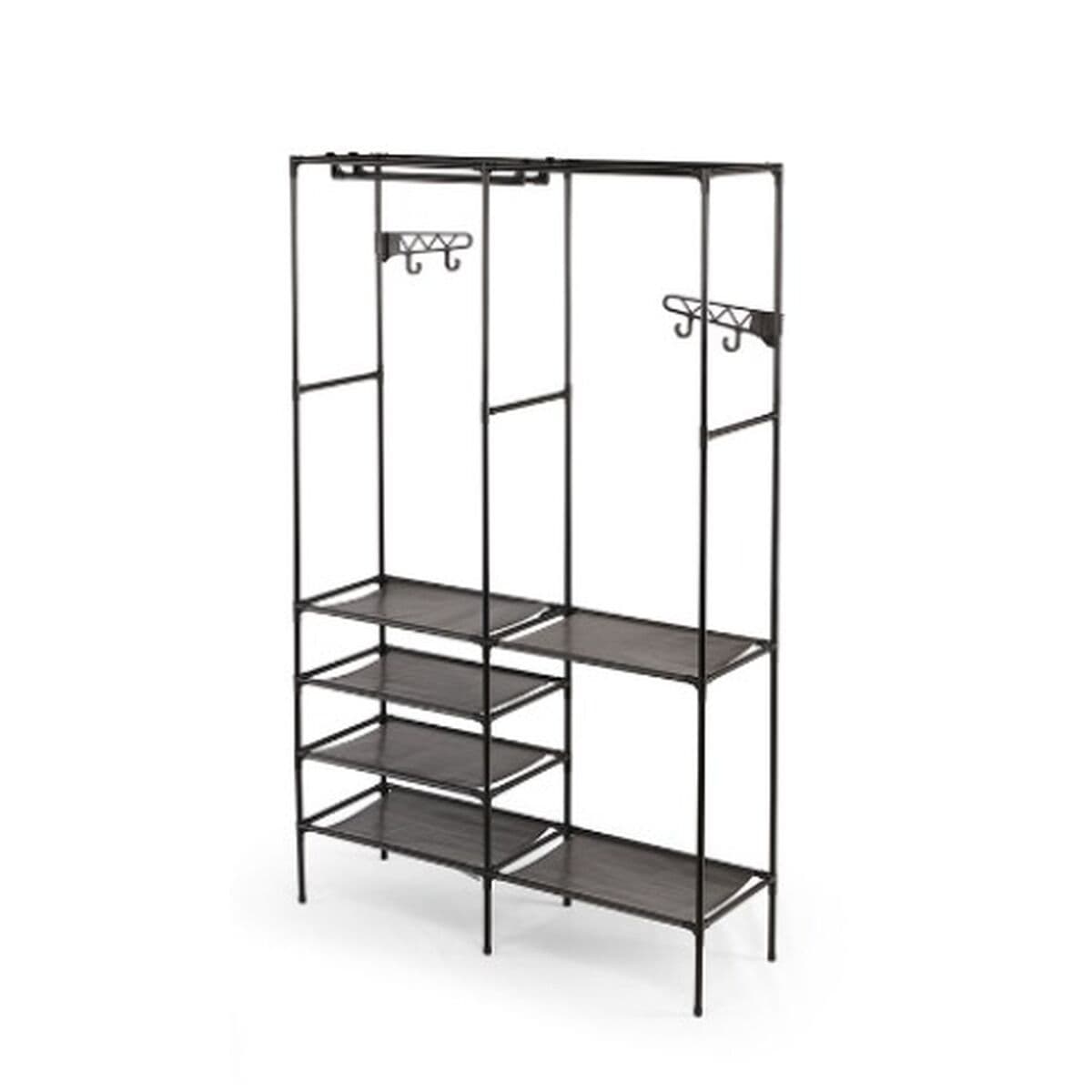 Wardrobe Kipit Black Metal Cloth polypropylene 108 x 36 x 170 cm